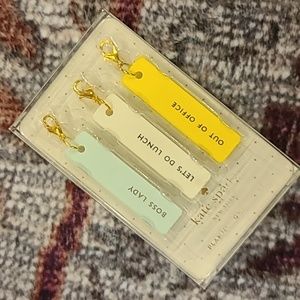 NWT Kate Spade planner charm set